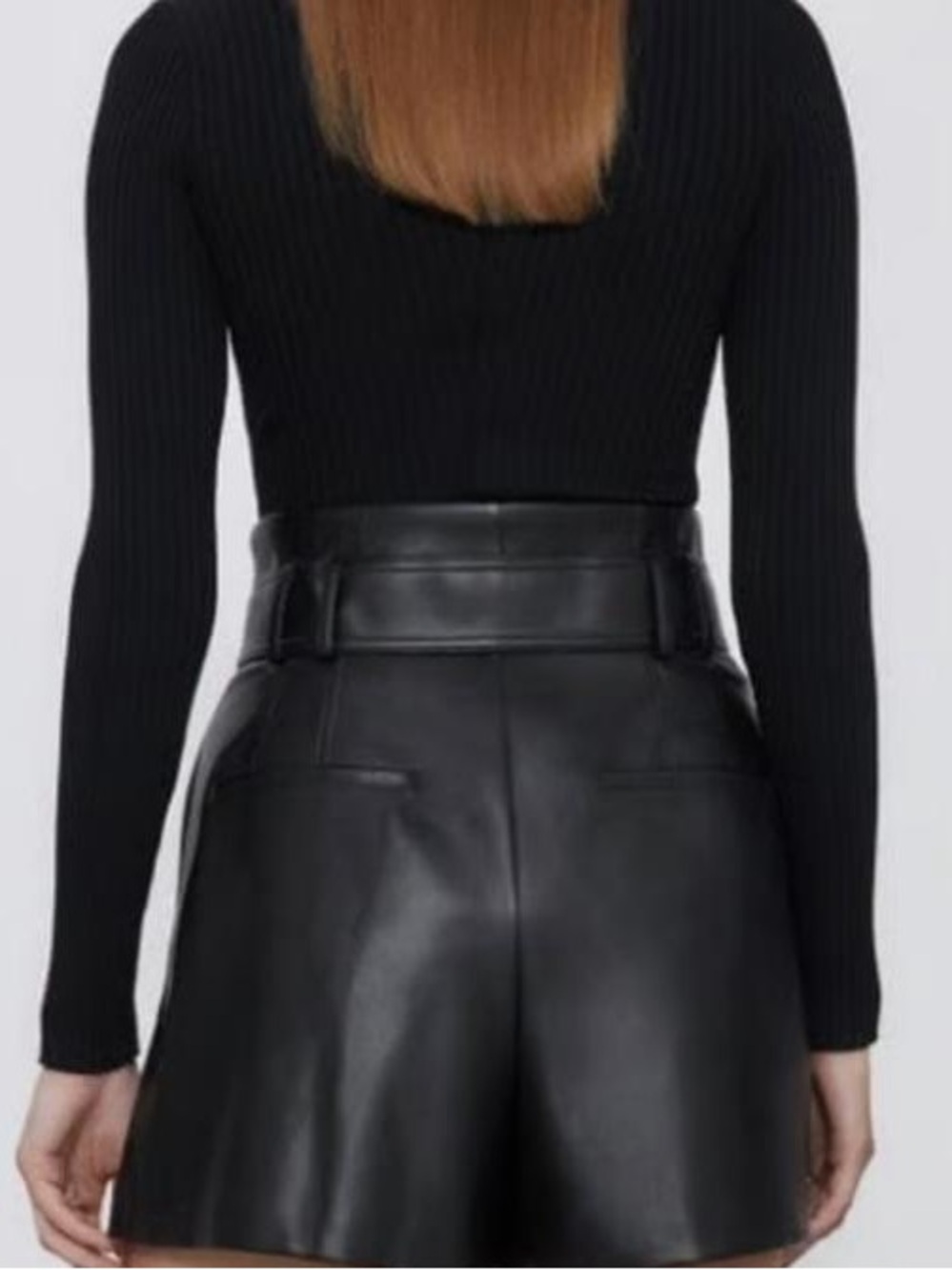 High waisted faux leather zara shorts - Picture 2 of 7